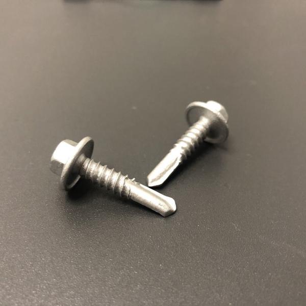 Hex Head Galvanized Self Drilling Screws Metal 10G 16x25mm With Flange