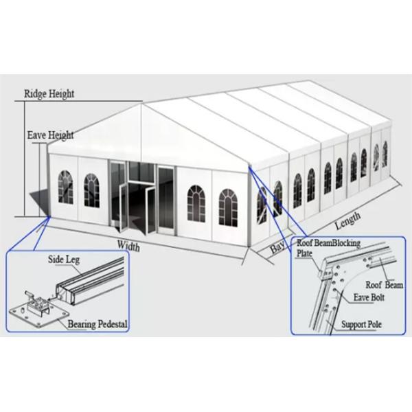Red Beautiful Wedding Tents With Decorated Linings Festival Use
