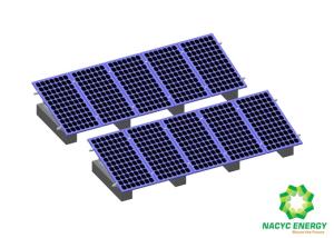 China Triangular Shaped Flat Rooftop Solar Mounting Brackets Anodized Aluminum Solution on sale
