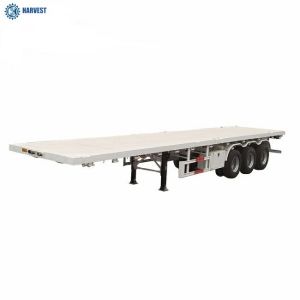 China 40 Ton Payload Platform Thickness 3mm FUWA 3 Axle 40ft Flatbed Semi Trailer on sale