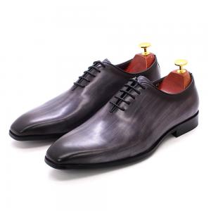 China Genuine Leather Men's Dress Shoes Italy Stylish Black / Brown Business Shoes on sale