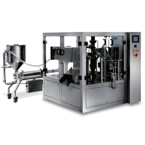 Doypack Zipper High Viscosity Vertical Liquid Filling Machine Premade Stand Up