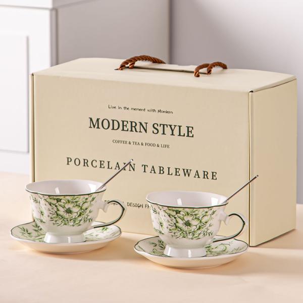 800ml Volume Europe Design Style Porcelain Coffee Tea Set for Afternoon Tea Gathering