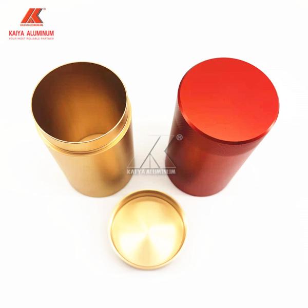 Travel Empty Tea Storage Round Aluminum Cans T8 With Lids