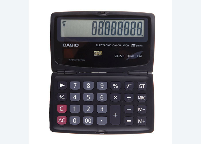Quality For Authentic Casio Casio SX-220 Clamshell Folding Calculator with Rubber Keys Mini portable for sale