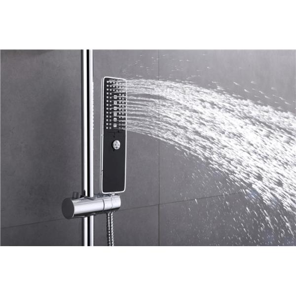 Automatic Thermostat Valve Rain Head Shower Kit , Hand Spray Concealed Thermostatic Mixer Shower