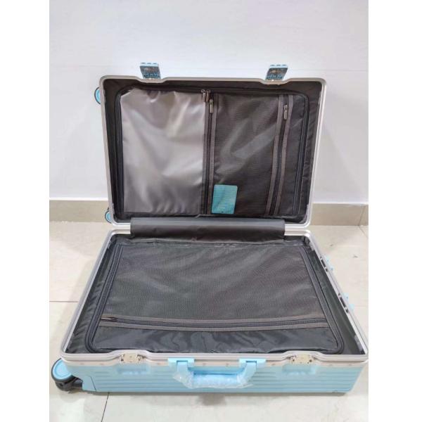 Aluminum Frame Stock Luggage Fashion Design 6 Colors High Capacity Hot Sell 3 Sizes ABS+PC Material Weightless Hard