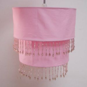 200*350MM Easy Fit Pendant Shade 2 Layer Collapsible Beaded