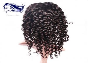 Quality Human Hair Glueless Full Lace Wigs With Bangs , Curly Full Lace Wigs for sale