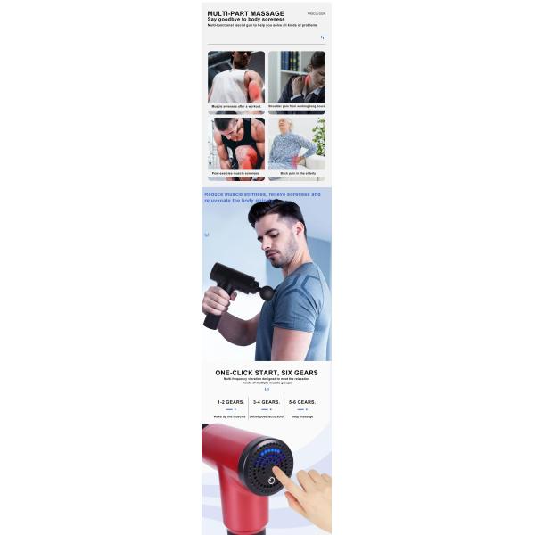 OEM Logo 24V Ergonomic Deep Tissue Muscle Massage Gun