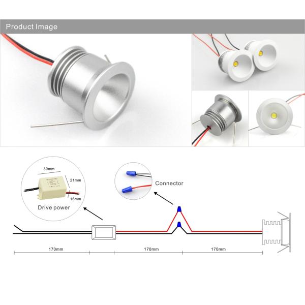 3W Mini Recessed LED Downlights Dimmable LED Drive decorate wall panel lamp lighting