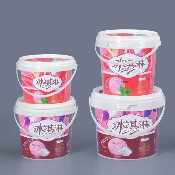 Logo Printing Food Grade White Plastic Buckets and Customizable