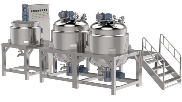 Three Layer Liquid Detergent Making Machine With Homogenizing Head Double