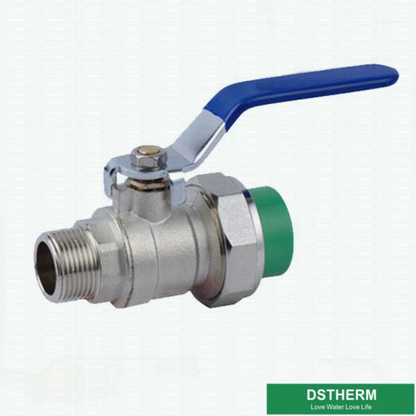 Ppr Male Double Union Ball Valve Brass Valve Lighter Weight Type Full Sizes Fast Flow