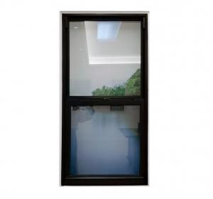 Quality Vertical 48x36 Window Double Hung Bathroom Black With Tempered Glass for sale