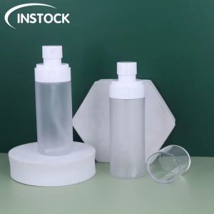 Quality Screen Printing Cosmetic Bottles 150ml Frosted Plastic Bottles With Pump for sale