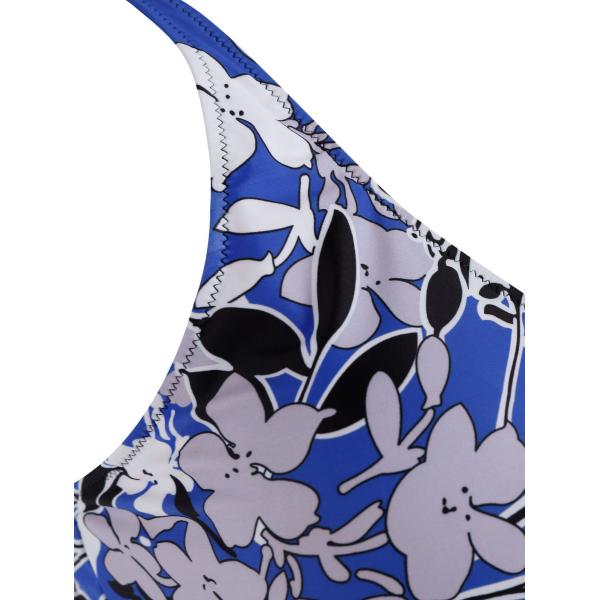 2018 New Plus Size One piece Swimsuit Floral Print Swimsuit Women Push up with