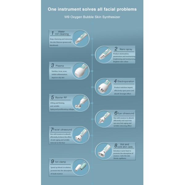 7 Handles Hydro Oxygen Facial Machine 9 In 1 Hydra Peel Facial Machine Deep Cleaning