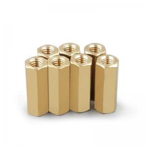 China Brass Partially Threaded Male Female Hex Standoffs M3 M4 For Industrial Equipment on sale