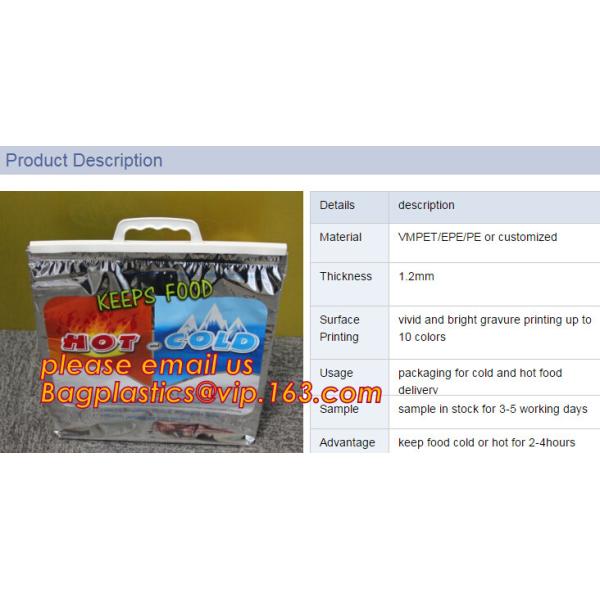 Foldable Lunch Insulated Cooler Bag Heated Food Delivery Bag Thermal Pizza Delivery Cooler Bag