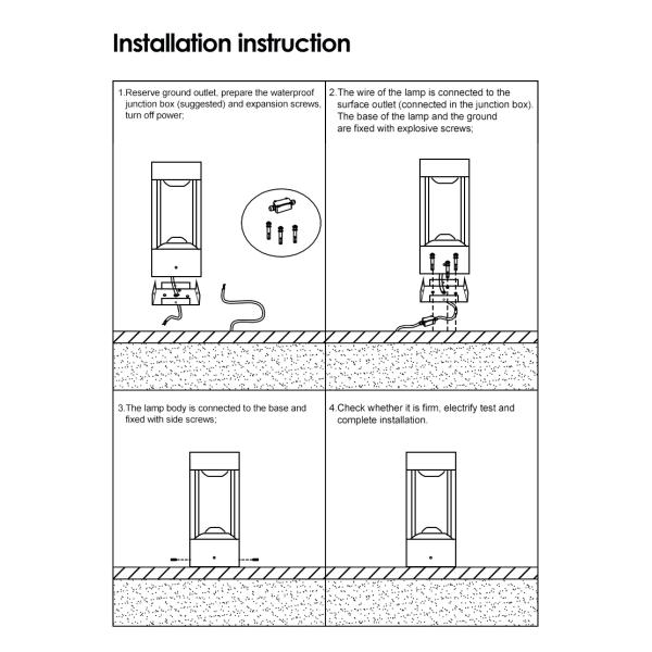 Outdoor Led Waterproof Garden Light Frosted diffuser AC Powered For Path Courtyard Garden Decoration Use
