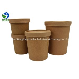 480ml Disposable Kraft Paper Food Buckets With Lid