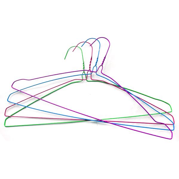 Colorful PVC Coated 18 Inches Wire Shirt Hangers