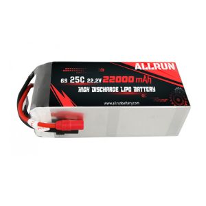 25C 6S 22000mAh LiPo Battery 22.2V High C Rate LiPo Battery Pack