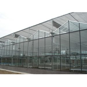 Glass Greenhouses With Thermal Curtain For Perfect Illumination-Deficient