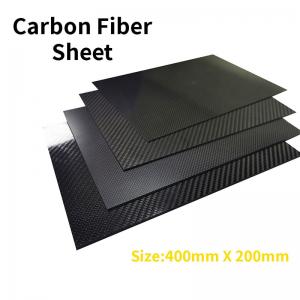 Quality Matte / Glossy Surface Carbon Fiber Plate 400mm X 200mm 3K for sale