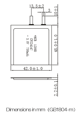 Primary 800mAh Lithium Pouch Cell For Esls