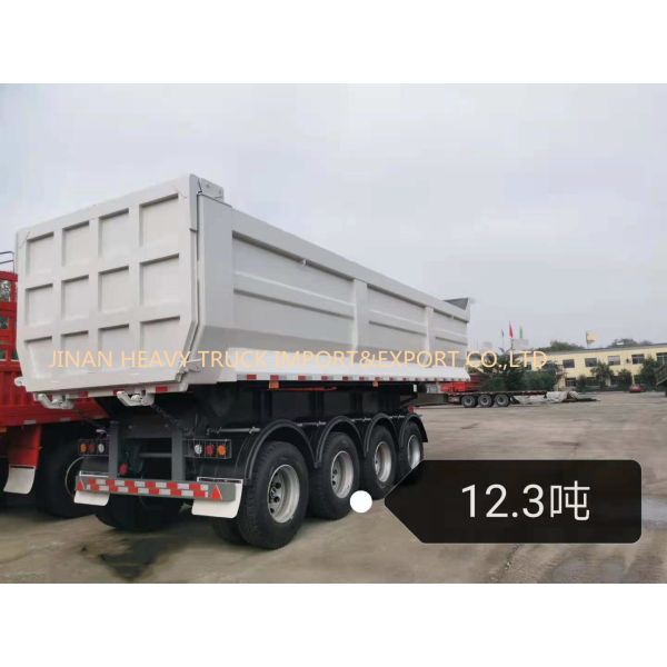 Four Axles 50 Tons 40cbm Self Tipping Dump Truck Rear Semi Tipper Trailer