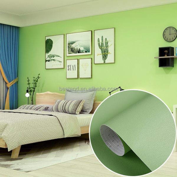 Removable Peel and Stick Plain Wallpaper Self-Adhesive 3D Decorative Wallpaper for Entertainment in Apartments