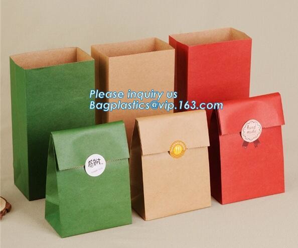 Bread Art Packing Kraft Paper Bag,Food Grade disposable Paper Bag With Logo Print,Beautiful printing Food grade package