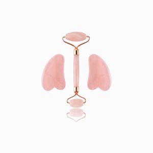 Quality Heart Shaped Crystal Scraping Jade Facial Massage Roller for sale