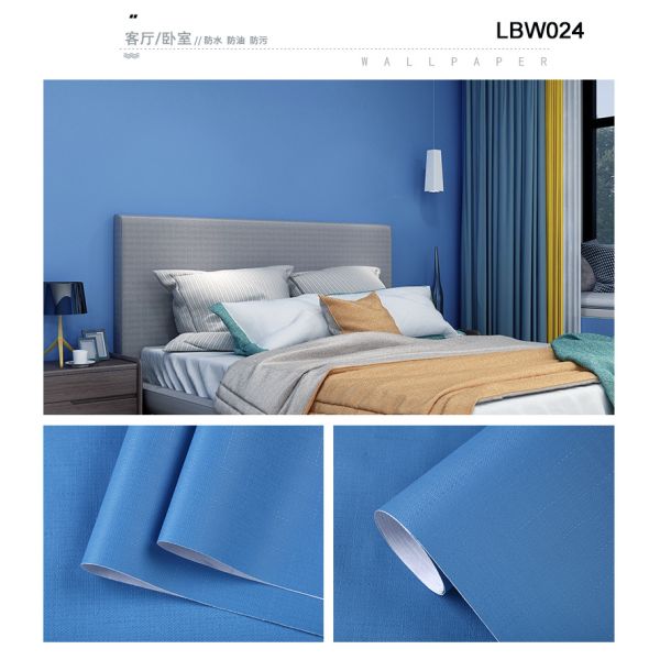 0.16-0.18mm Thickness Modern Pink PVC Vinyl Wallpaper Self-Adhesive Embossed Wall Film for Home Decor Hotel Renovation