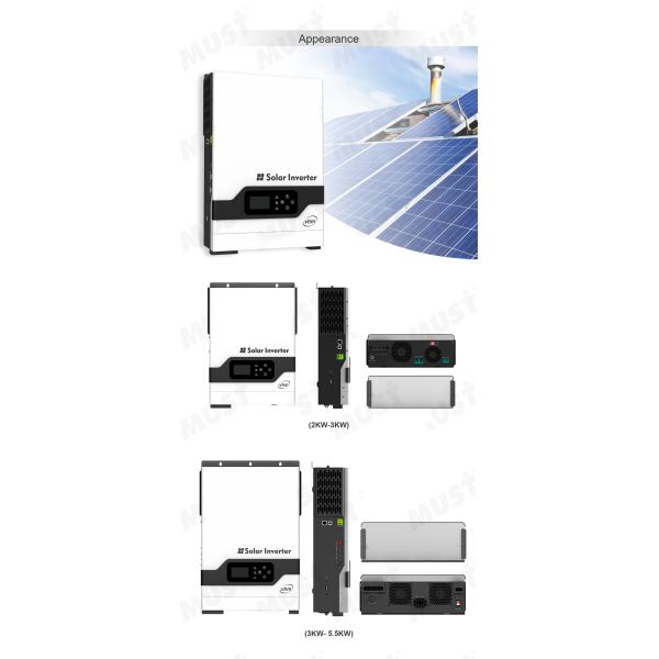 3KVA Pure Sine Wave Inverter MPPT 80A DC48V Home Solar Inverter