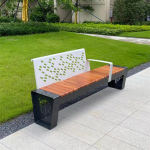 Buy cheap Galvanized Steel Outdoor Metal Bench With Knocked Down Backrest from wholesalers