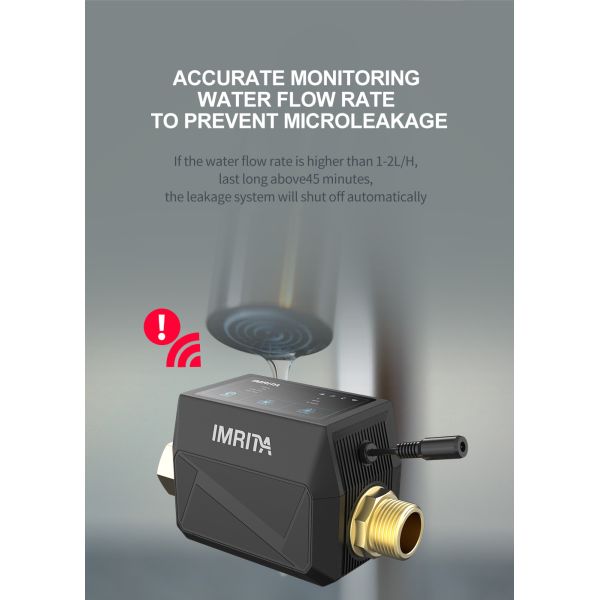 Home Pipe line Leakproof 160L Water Detection System ,Auto Shut Off Valve Water Detection Sensor