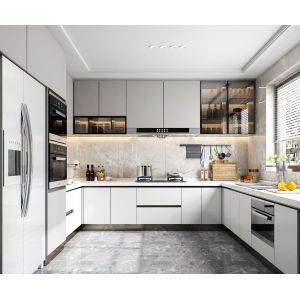 Customized Complete Modern Kitchen Cabinets And Islands White Shaker Cabinet