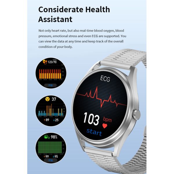 UI Interface 1.3inch Full Touch 4G Android Smartwatch ECG Blood Pressure