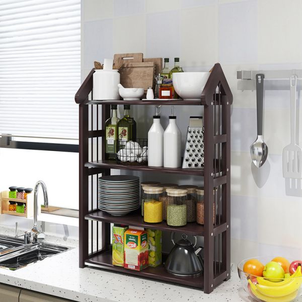 Space Saving 5 Tier Kitchen Microwave Rack Seasoning Spice Rack Organizer