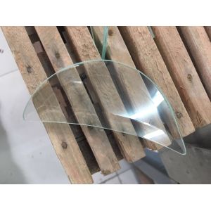 China Beveled Tempered Safety Glass Hollow Structure Brass / Nickel / Patina Optional on sale