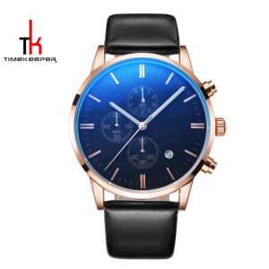 Quality Fashion Alloy Quartz Mens Watch Perpetual Calendar Water Resistant for sale