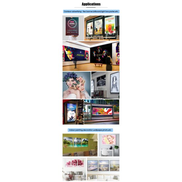 XP600 Eco Solvent Printer 1.8M Canvas Print Plotter Printer for Indoor Billboard Poster Flex Banner Printing Machine