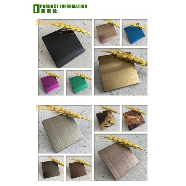 0.55mm Hairline Stainless Steel Sheet , PVD Stainless Steel Wall Panels 4x8