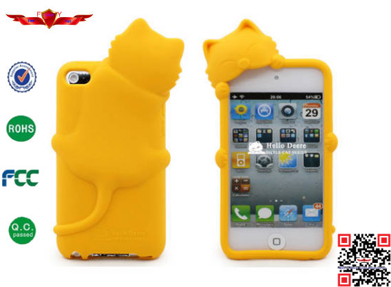 New Arrival Fashion Design Silicone Cover Case For Ipod Touch 4 Multi Color Soft Durable