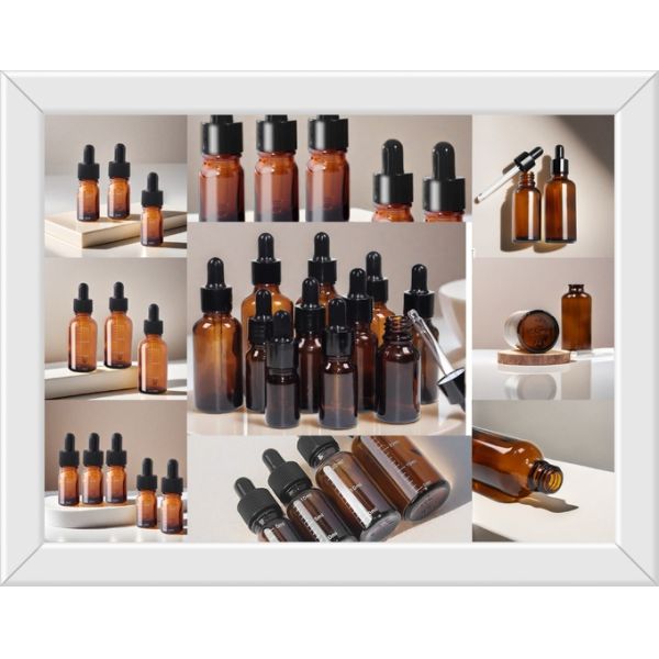 Wholesale Brown Glass Dropper Bottle 30ml for Essential Oil Blends, Glass Bottle With Labeling 4
