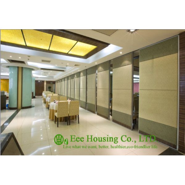Soft Fabric Finished Movable Partition Wall For Dinning Hall, Good Sound Insulation