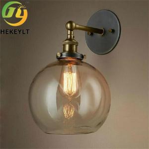 China Nordic Clear Glass Wall Lamp E26 Fashionable Indoor Corridor Decoration on sale